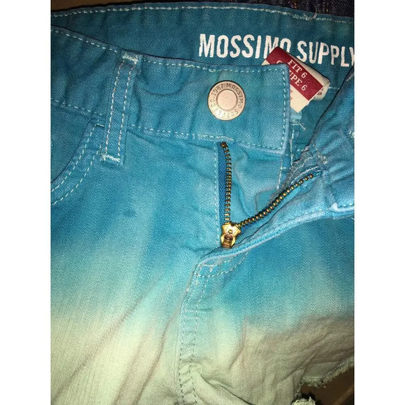 Mossimo Women Girls Juniors Size 5 Blue Dip Dye Ombré Shorts - Picture 3 of 4